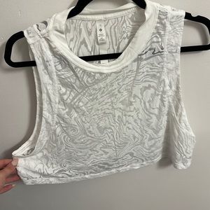 Lululemon All Yours Crop Tank Veil size 12